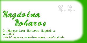 magdolna moharos business card